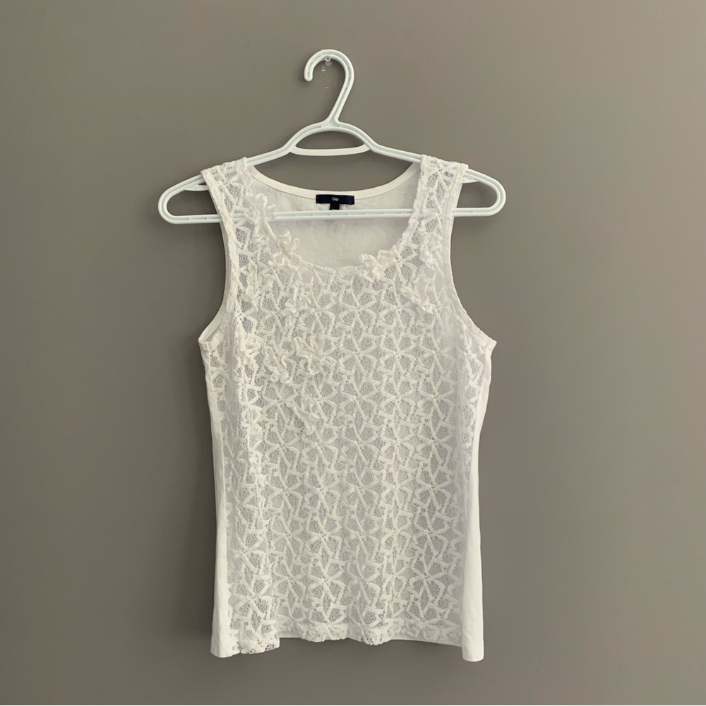 Gap Small White Lace Top